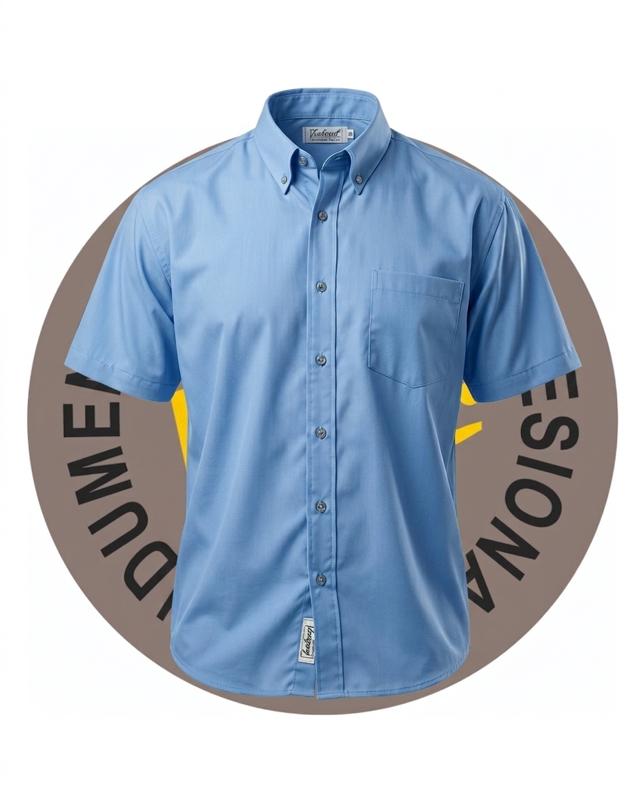 Camisa Vestir Celeste Manga Corta
